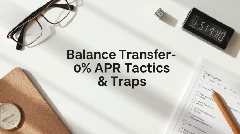 0% APR credit card beside a countdown and payoff checklist