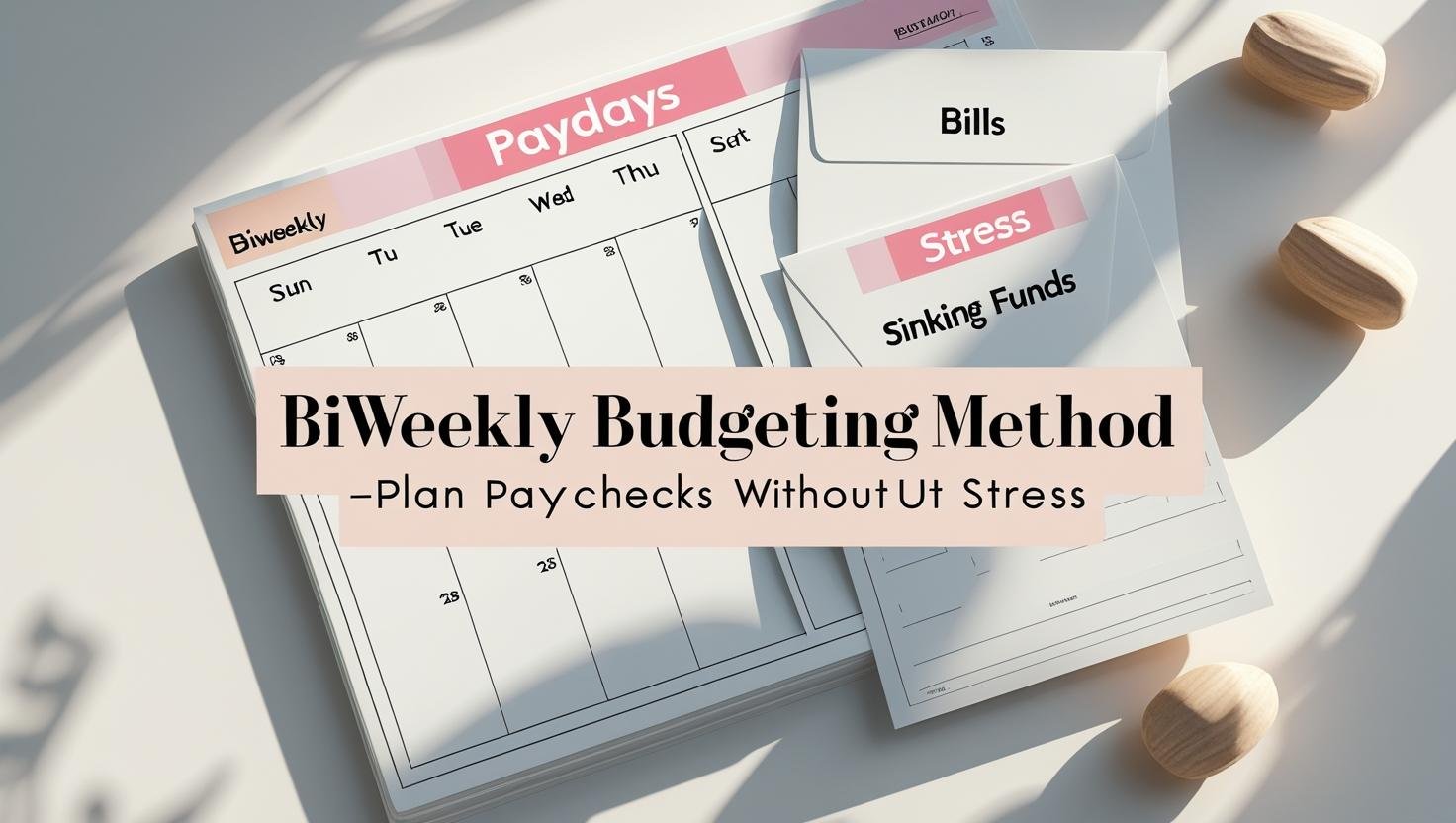 Planner with biweekly paydays and envelopes for bills and sinking funds