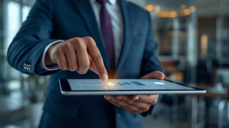A person adding a digital micro-credential badge to their career path on a screen, asking the question "Are They Worth It?"