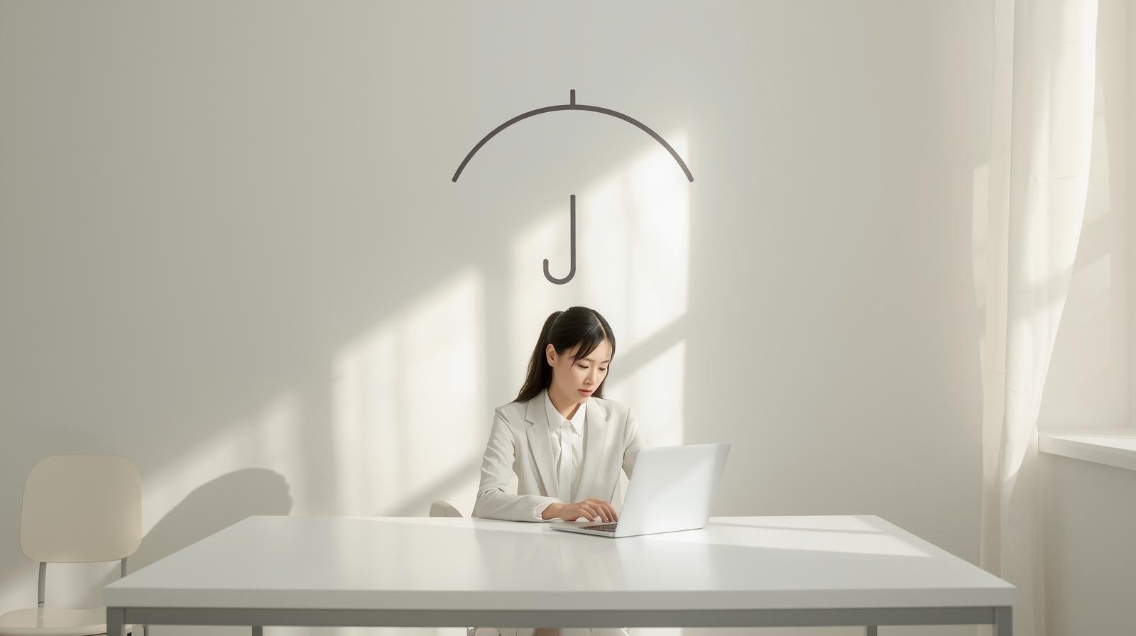 Cover image showing umbrella protection for freelancers.