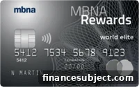 MBNA Rewards World Elite Mastercard