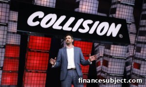 Minister Sean Fraser makes a speech at the Collision conference
