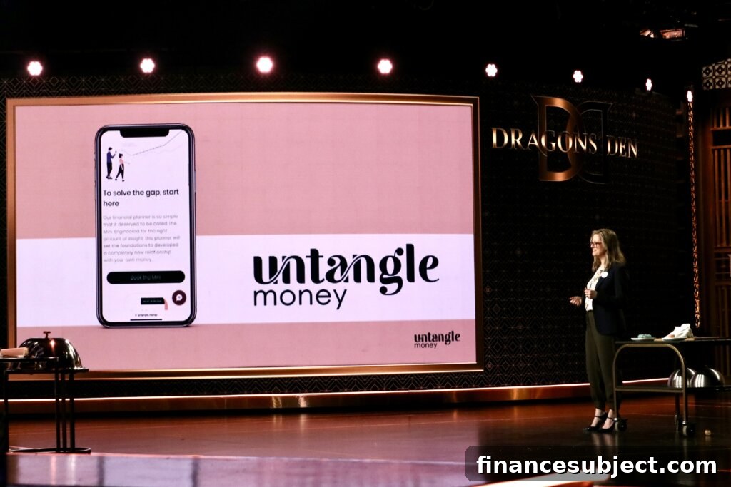 Kristine Beese pitching on Dragons' Den