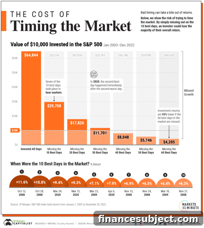 Timing the market visualization