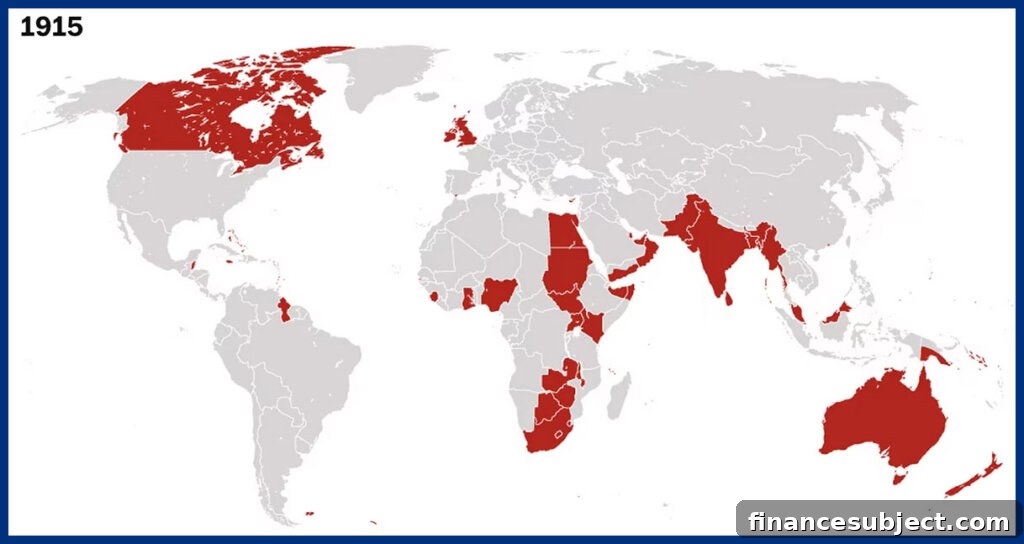 Map: the rise and fall of the British Empire